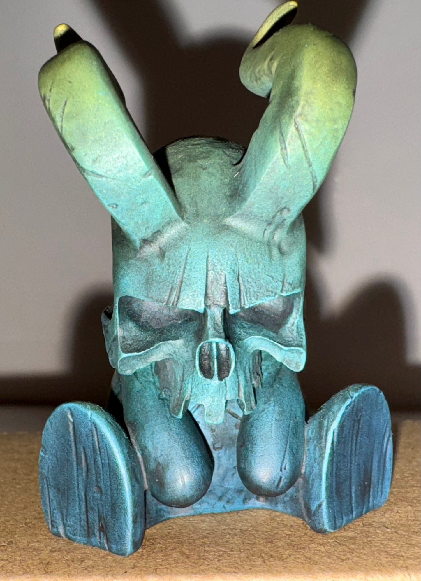 Celadon (Teal) Painted Hornskull