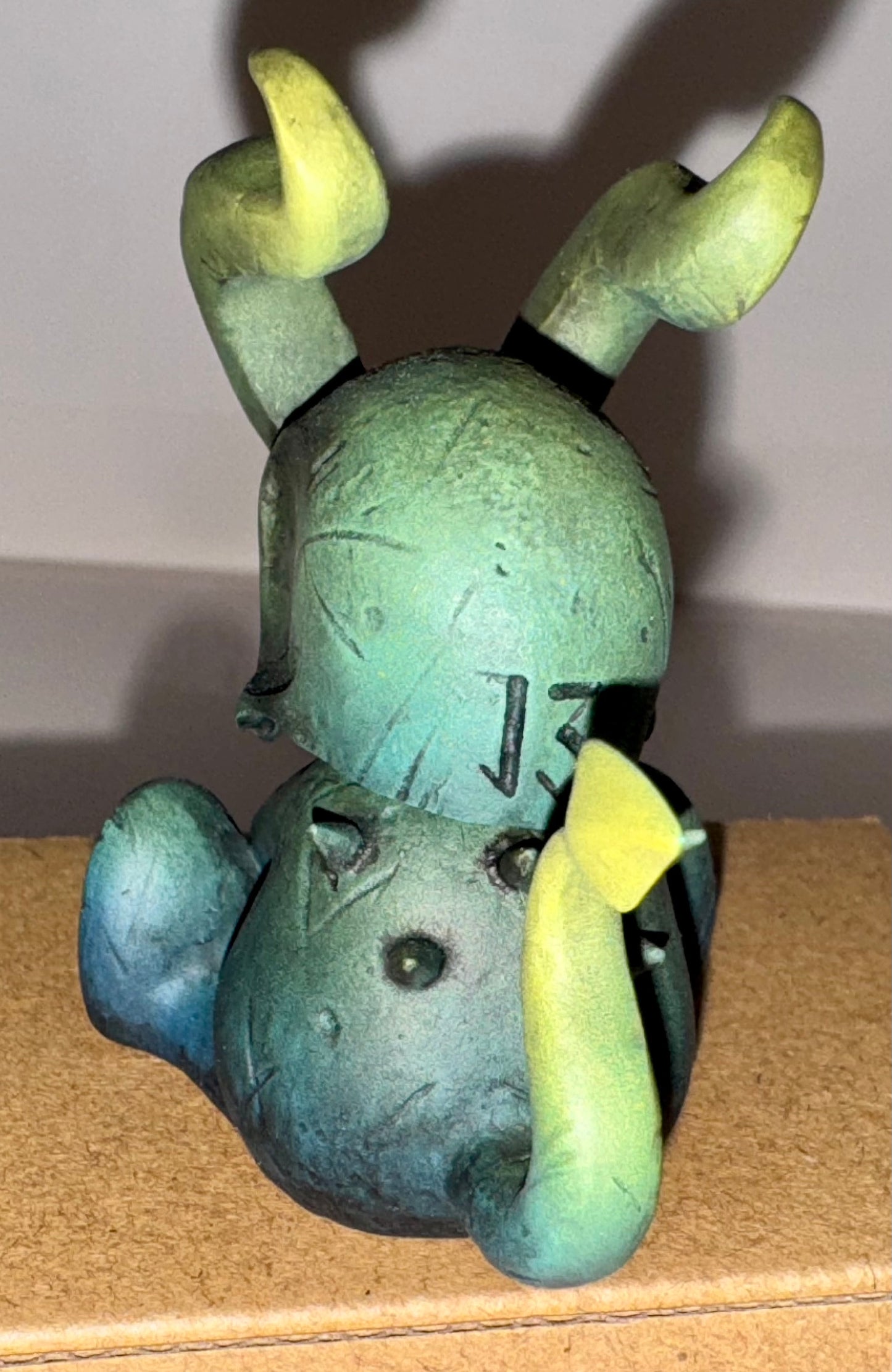 Celadon (Teal) Painted Hornskull