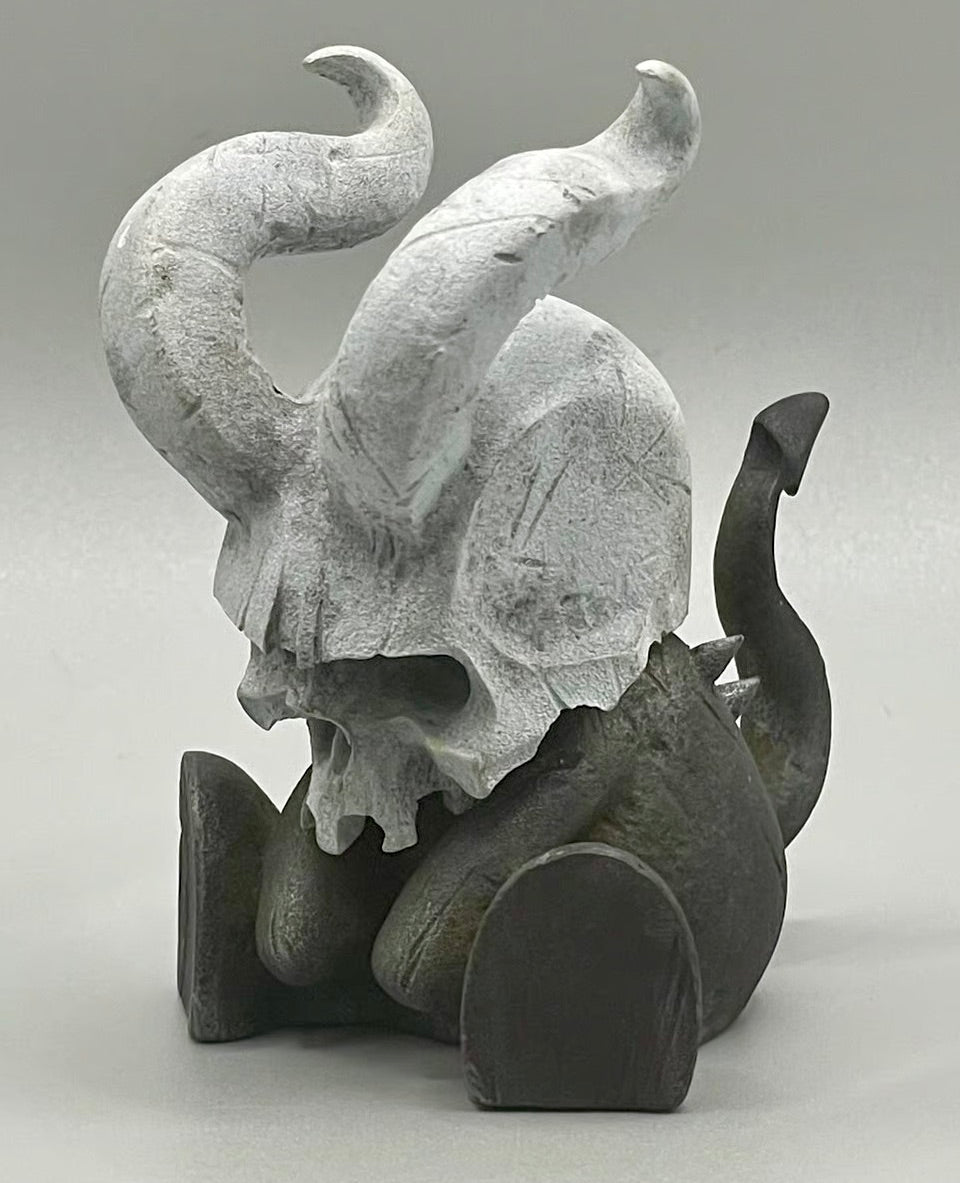 Bronze & White (Halloween) Mini Hornskull