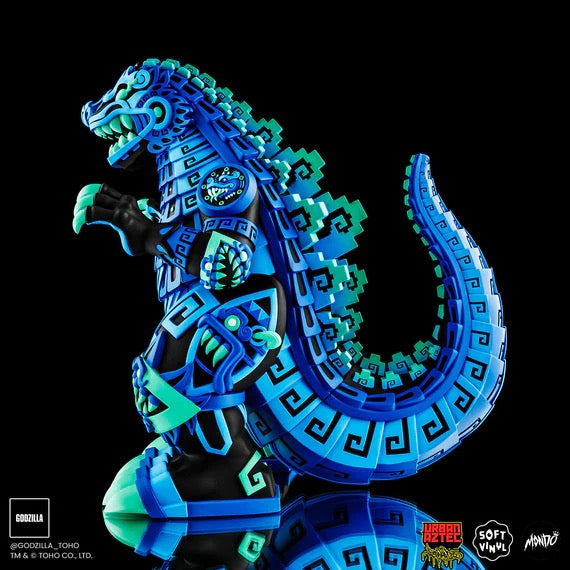Urban Aztec Godzilla - Blue
