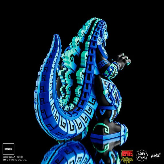 Urban Aztec Godzilla - Blue