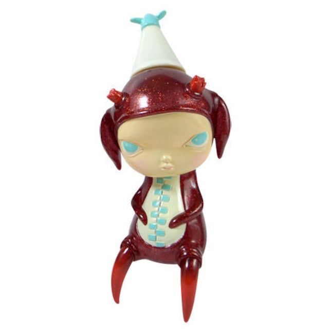 Red Glitter Sofubi 3-pack