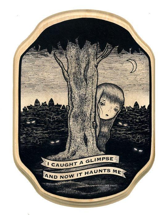 The Haunting wood plaque