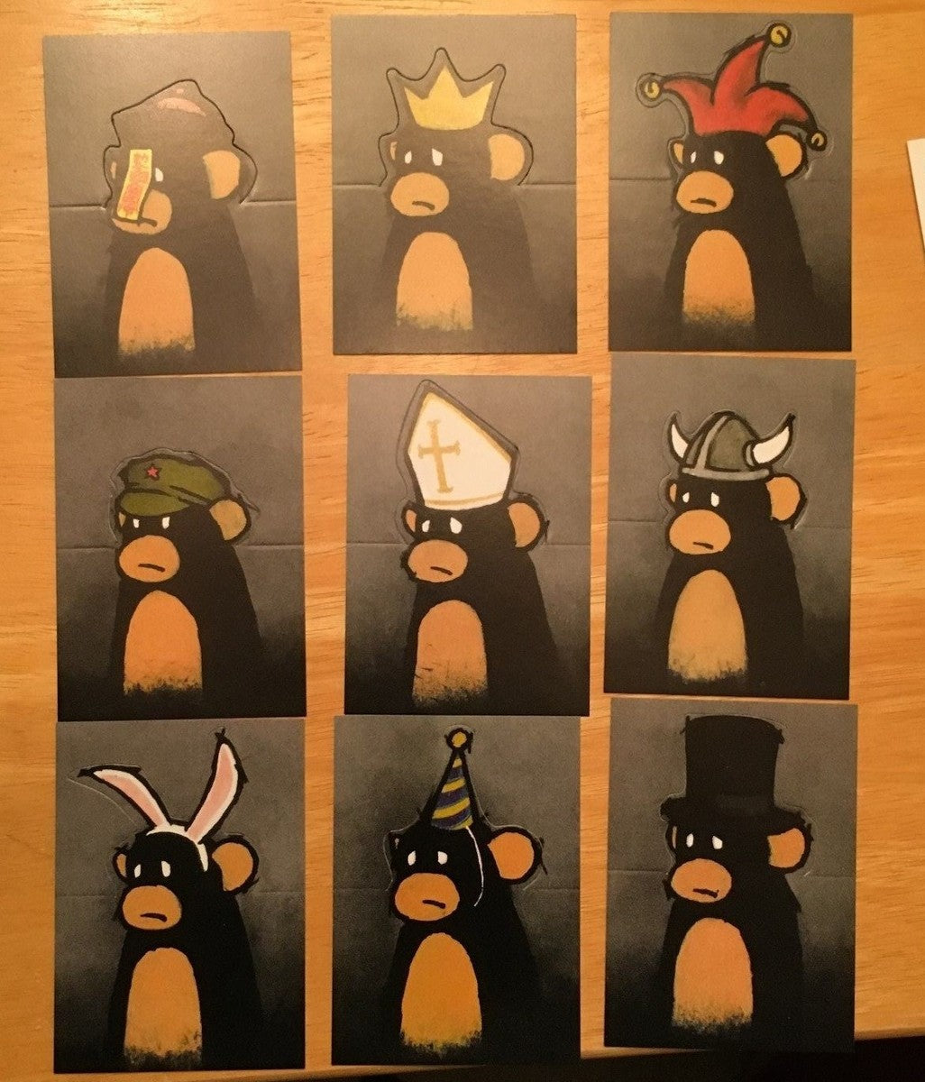 Monkeys With Hats Pop-Up Card Set