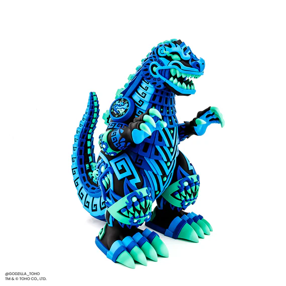 Urban Aztec Godzilla - Blue