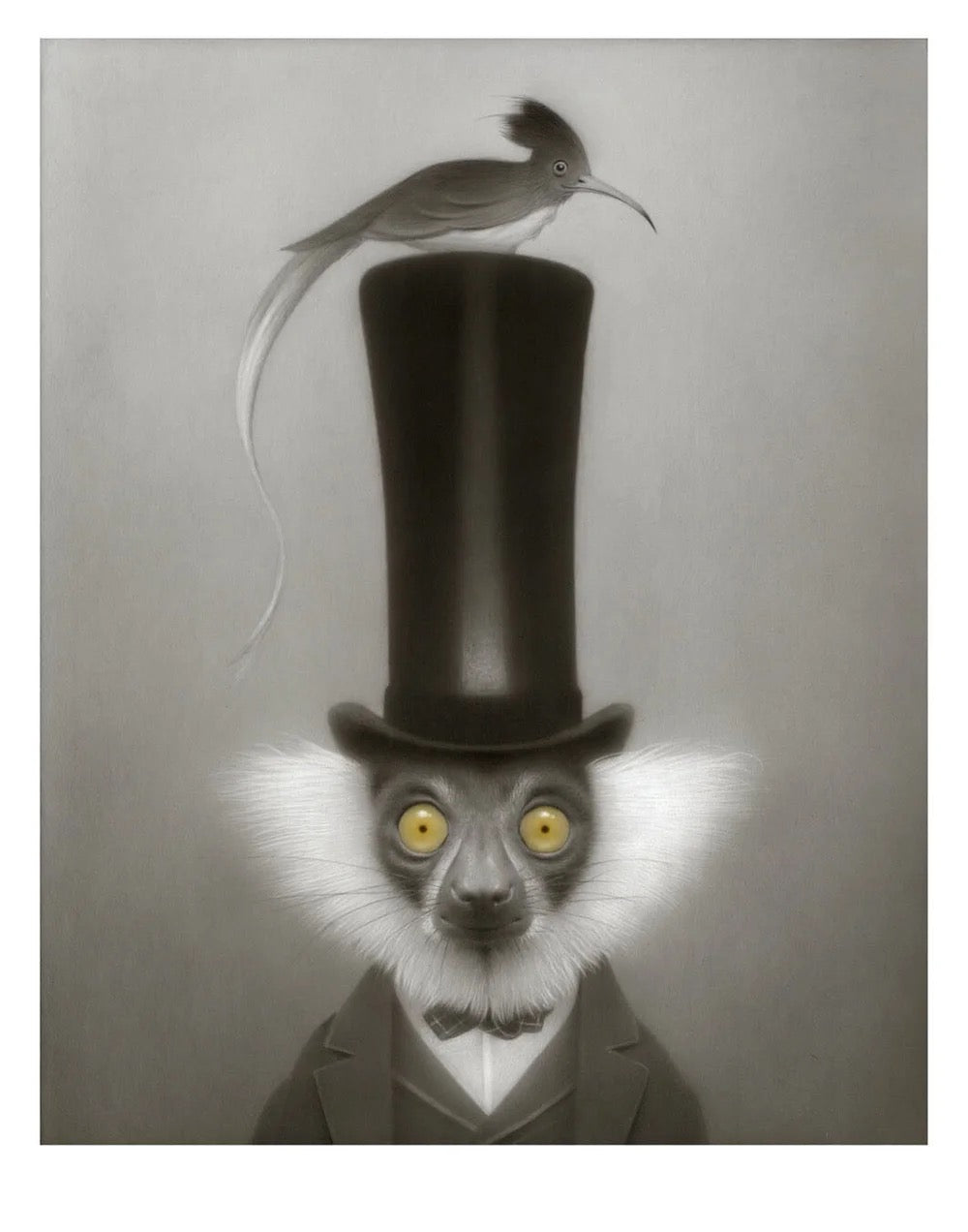 Bird Watching Lemur Print