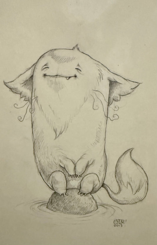 Chris Ryniak original pencil drawing