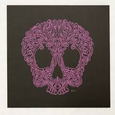 Filigree Skull signed print