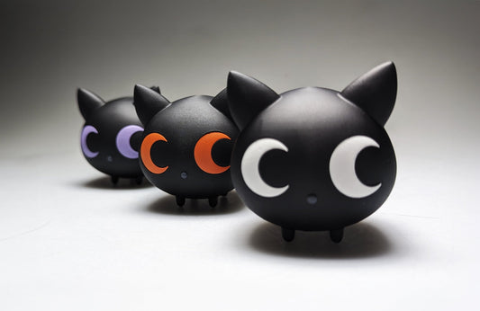 Big & Small Black Cat set of 2